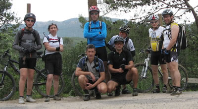 foto do grupo de ciclistas perto de Alcabideche 