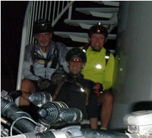 foto de grupo nas escadas de uma elica